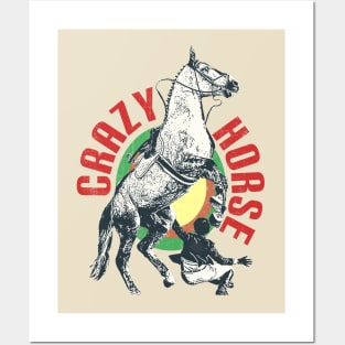 neil young & crazy horse 70s retro design Posters and Art